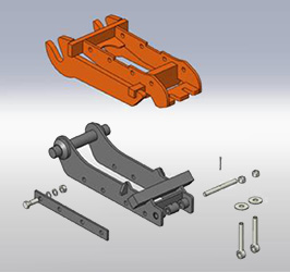 Accrochage semi-automatique complet pour épareuses SMA